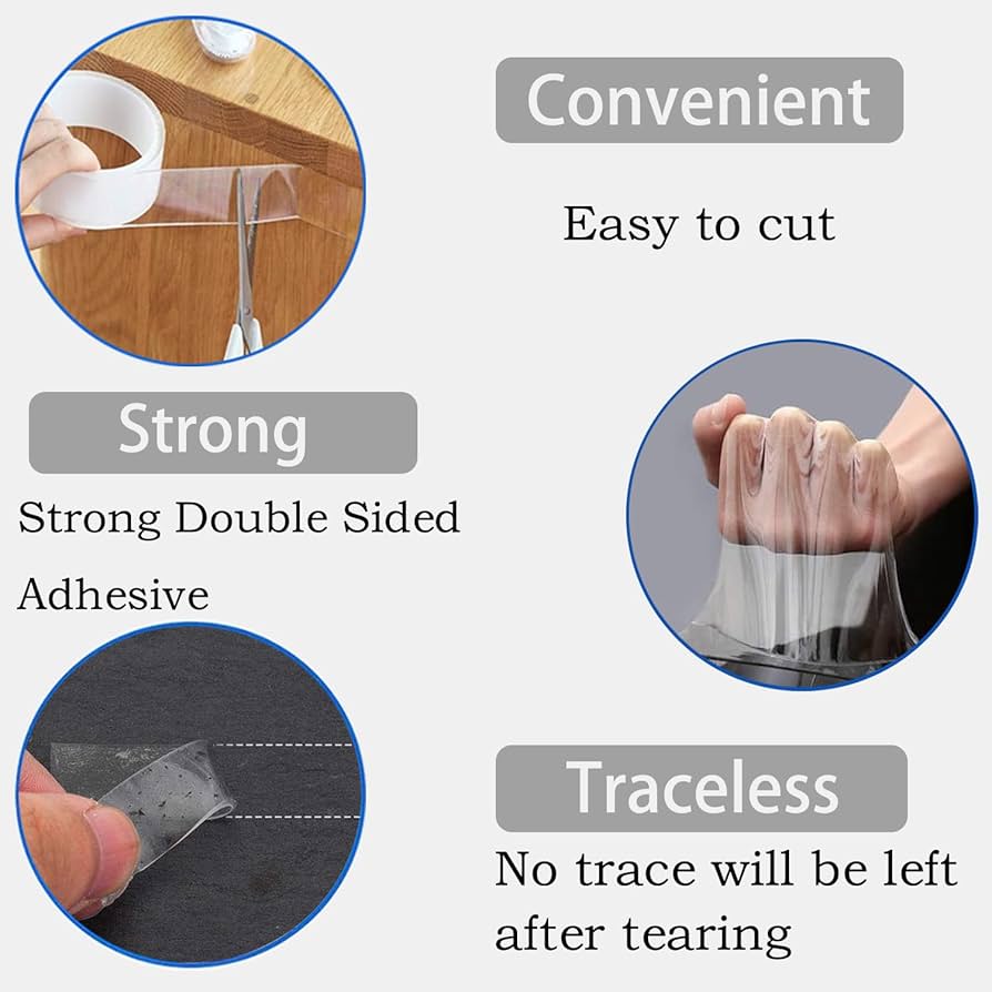 6 M Dubbelsidig Tejp, Extra Stark Transparent, 2 Rullar Nano 6 M Dubbelsidig Tejp, Extra Stark Transparent, 2 Rullar Nano