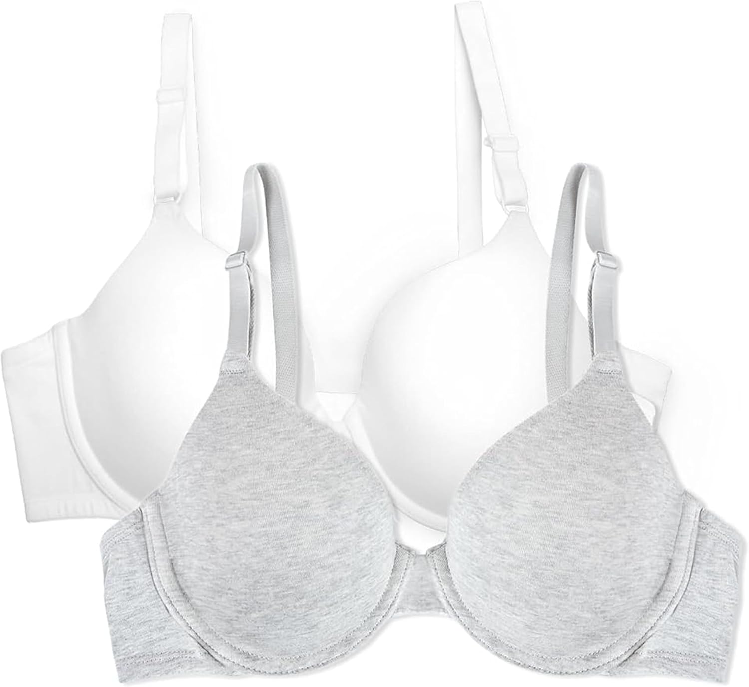 Fruit of the Loom Women's Smooth Cotton T-Shirt Bra - Ultra-Soft, Flexible, and Invisible Under Tees