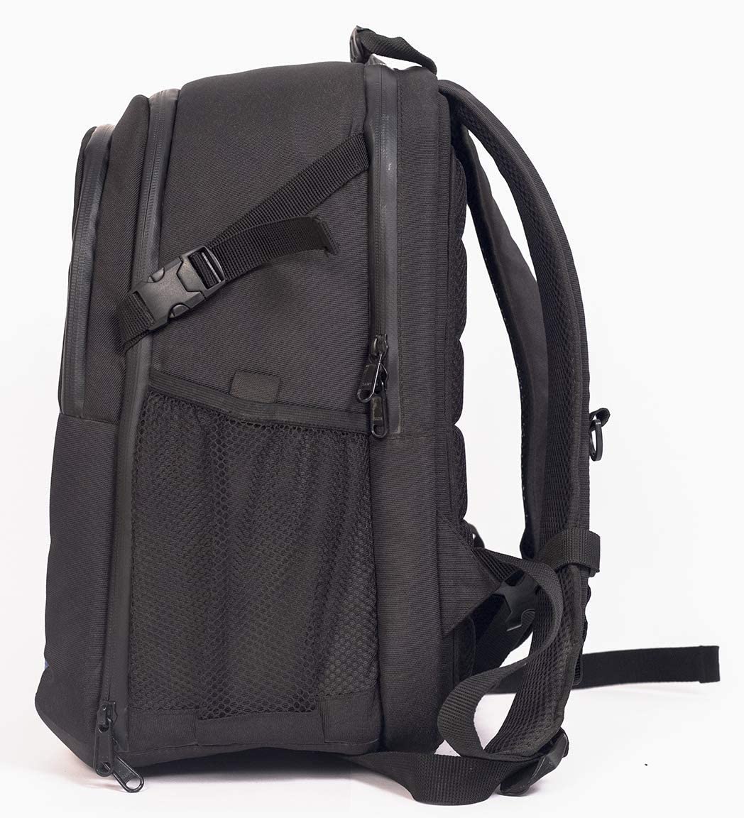 VTS Waterproof DSLR Camera Backpack Shoulder Bag for Lenses, Accessories, Tripod, Monopod, Heavy-Duty, and Video Cameras (Black). 1