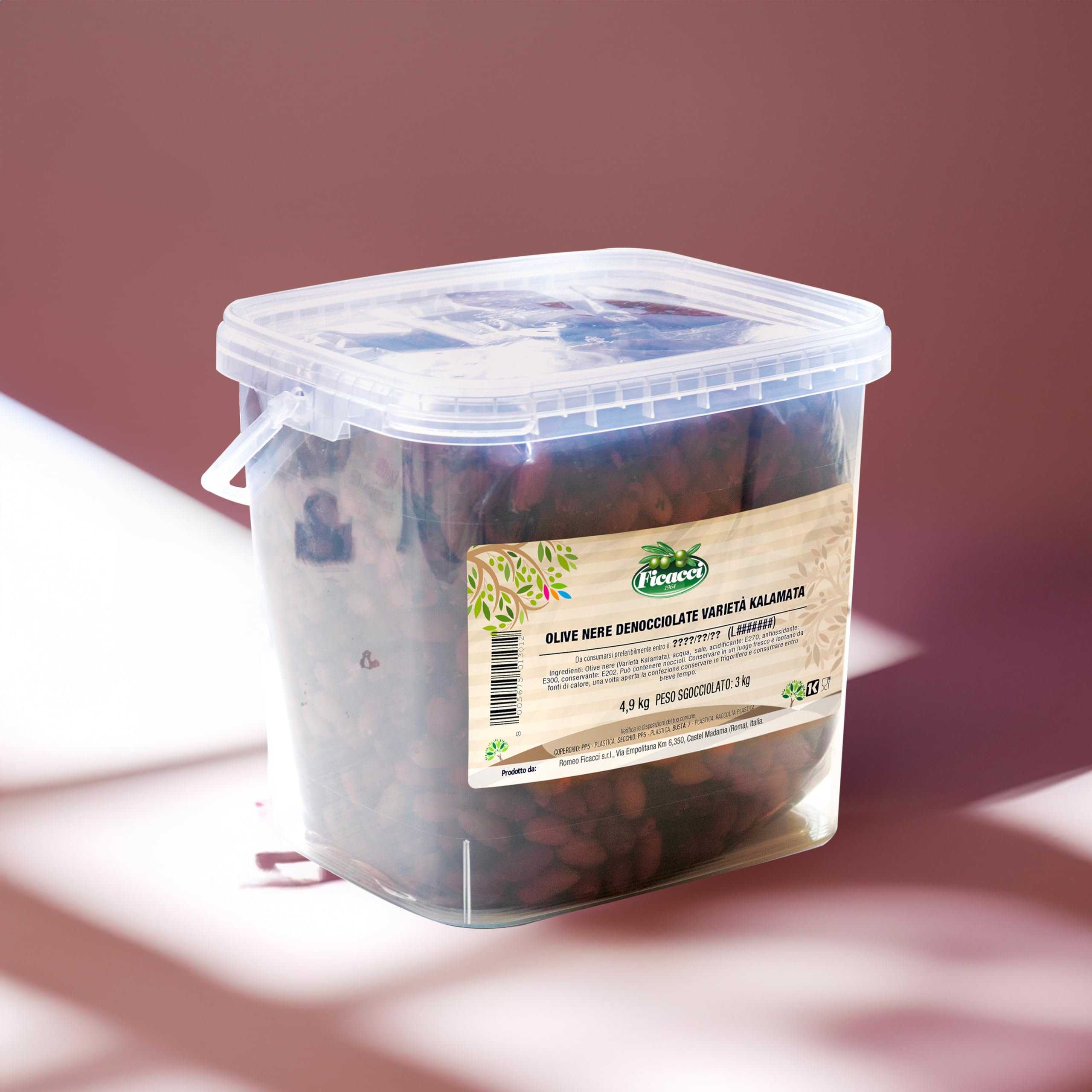 Ficacci - Olive Nere Kalamata Denocciolate 3Kg