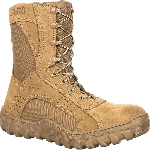 ROCKY S2V Botas militares tácticas con punta compuesta, talla 10.5 (M) color marrón coyote, Marrón Coyote