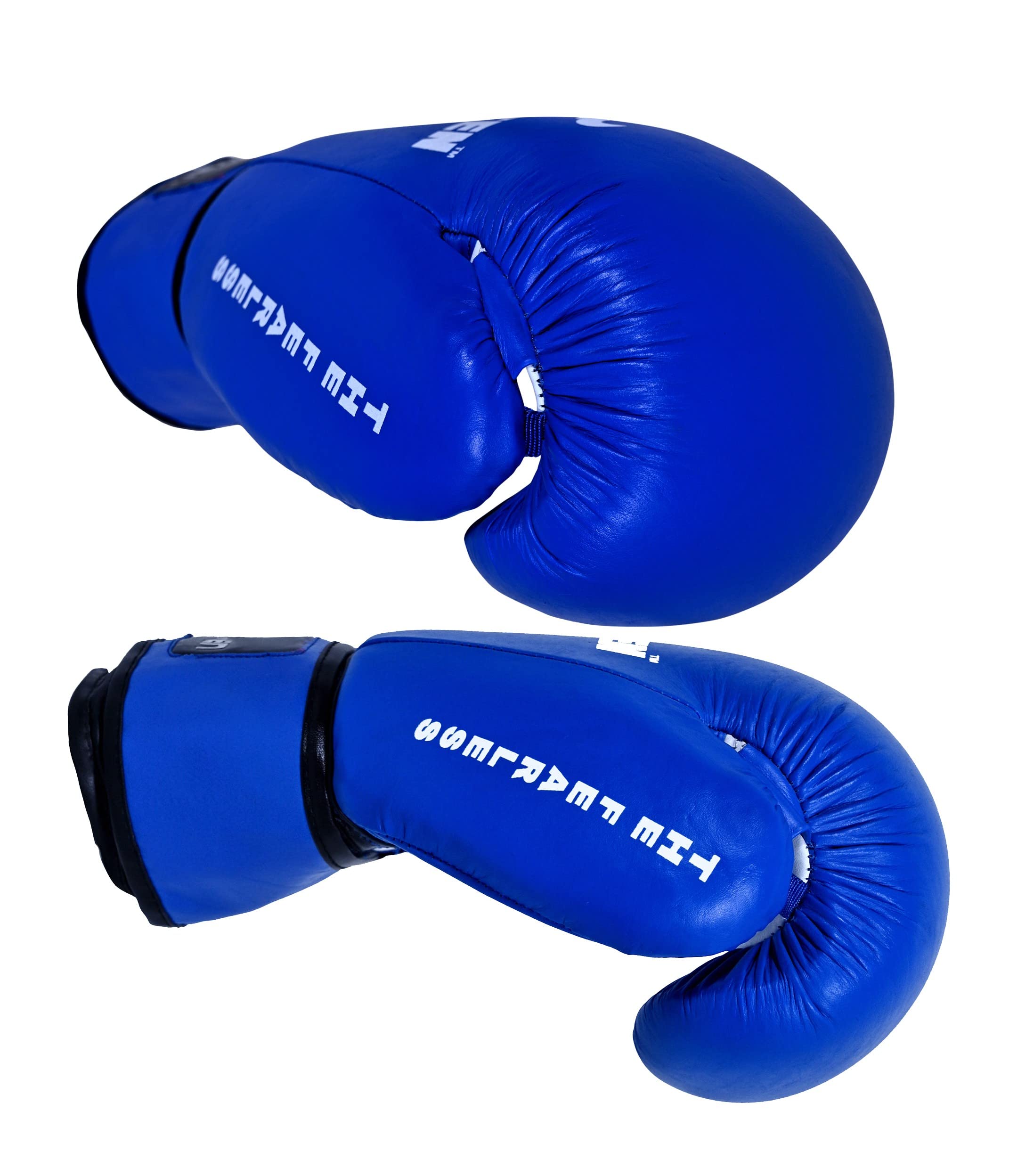 Boxing Gloves (Top Grain Leather) (10oz, Blue)