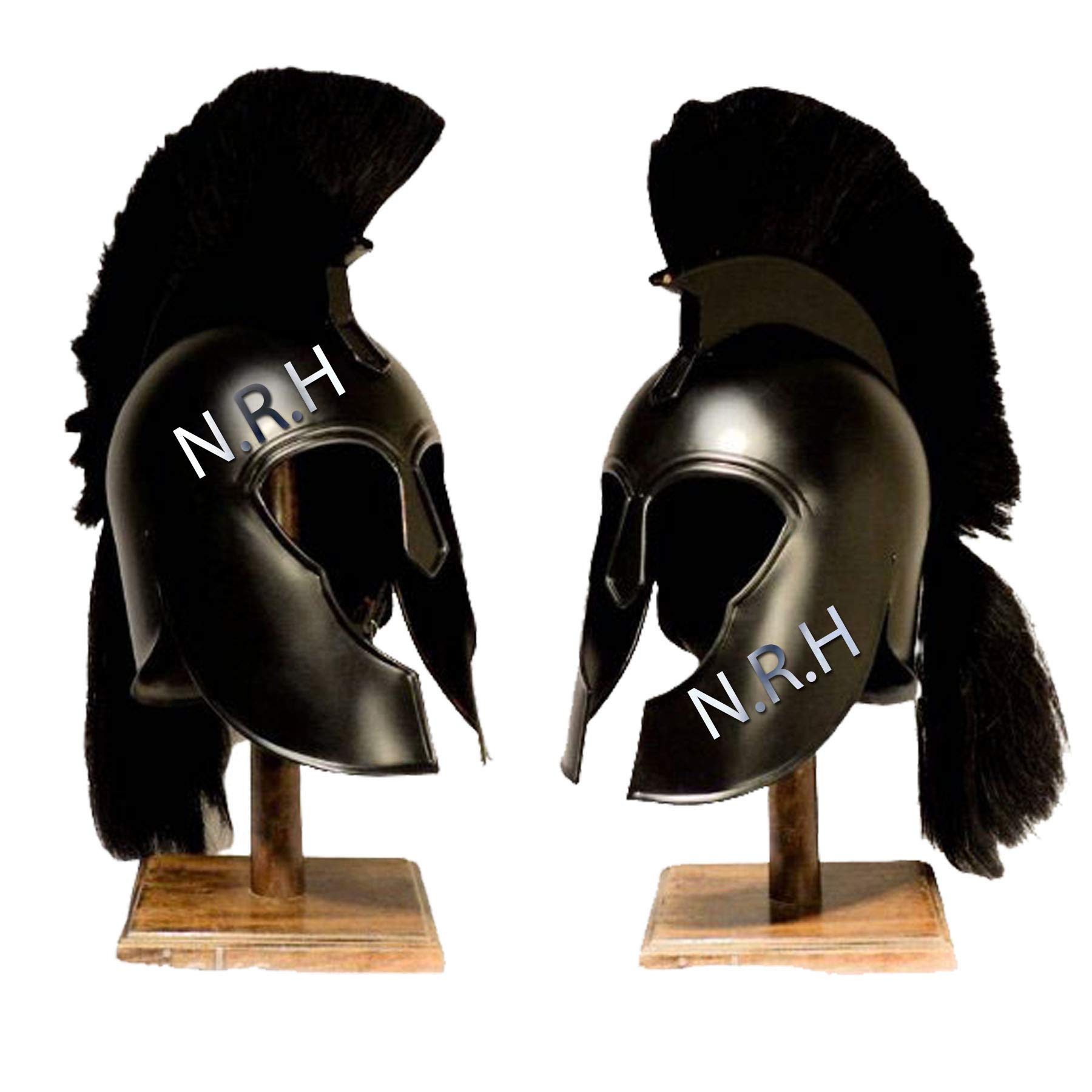 Nautical Replica Hub Troy Achille Casque médiéval Grec Spartan Style vintage, Noir, Acier, Adulte, Casque, Masculin, Adultes, Amateurs d'histoire, Cosplay, Médiéval