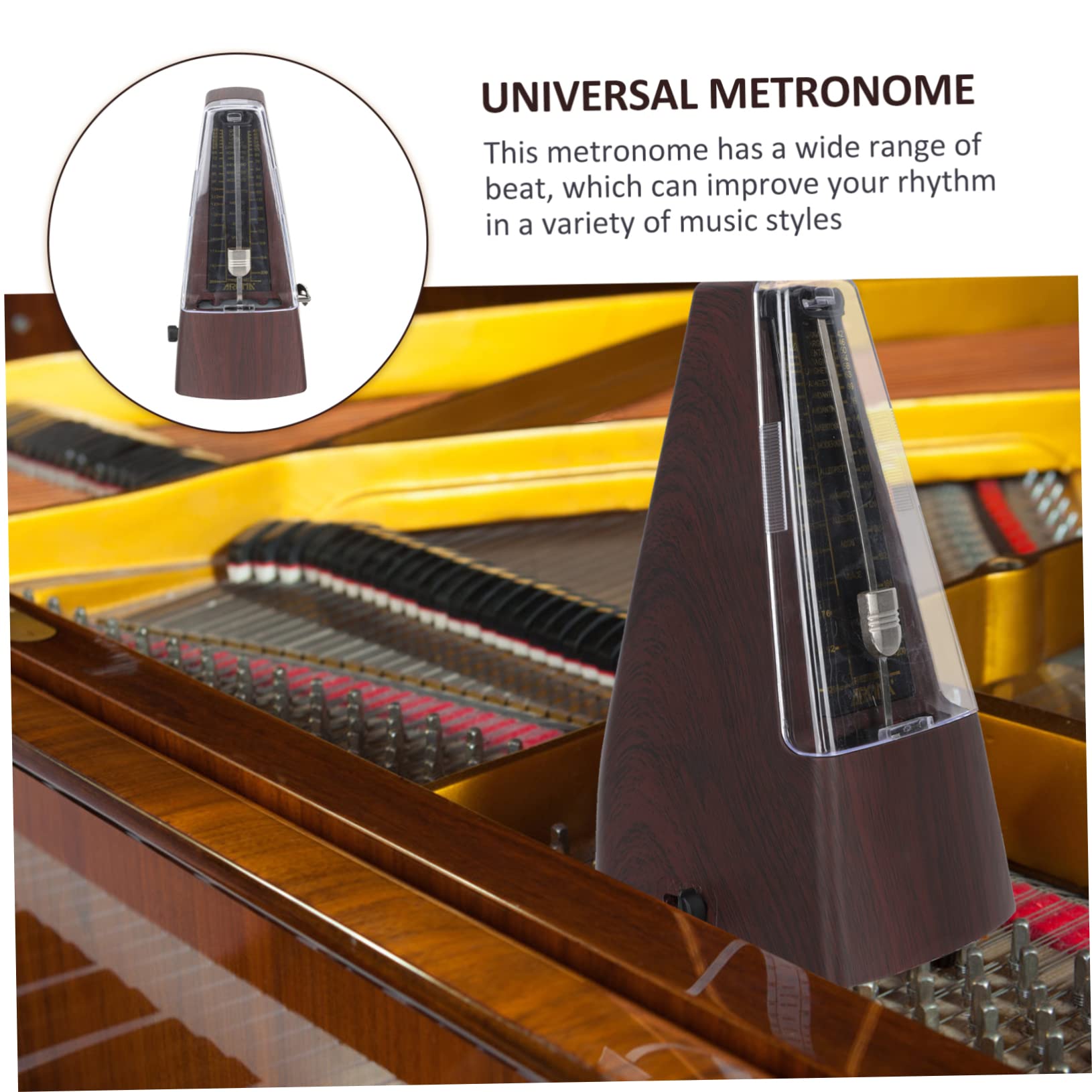 Mechaniczny metronom, Akcesoria do pianina Metronom do gitary Metronom do skrzypiec Metronom do gitary Metronom do gitary Instrument do gitary Profesjonalny metronom Instrument Supply Abs Drum