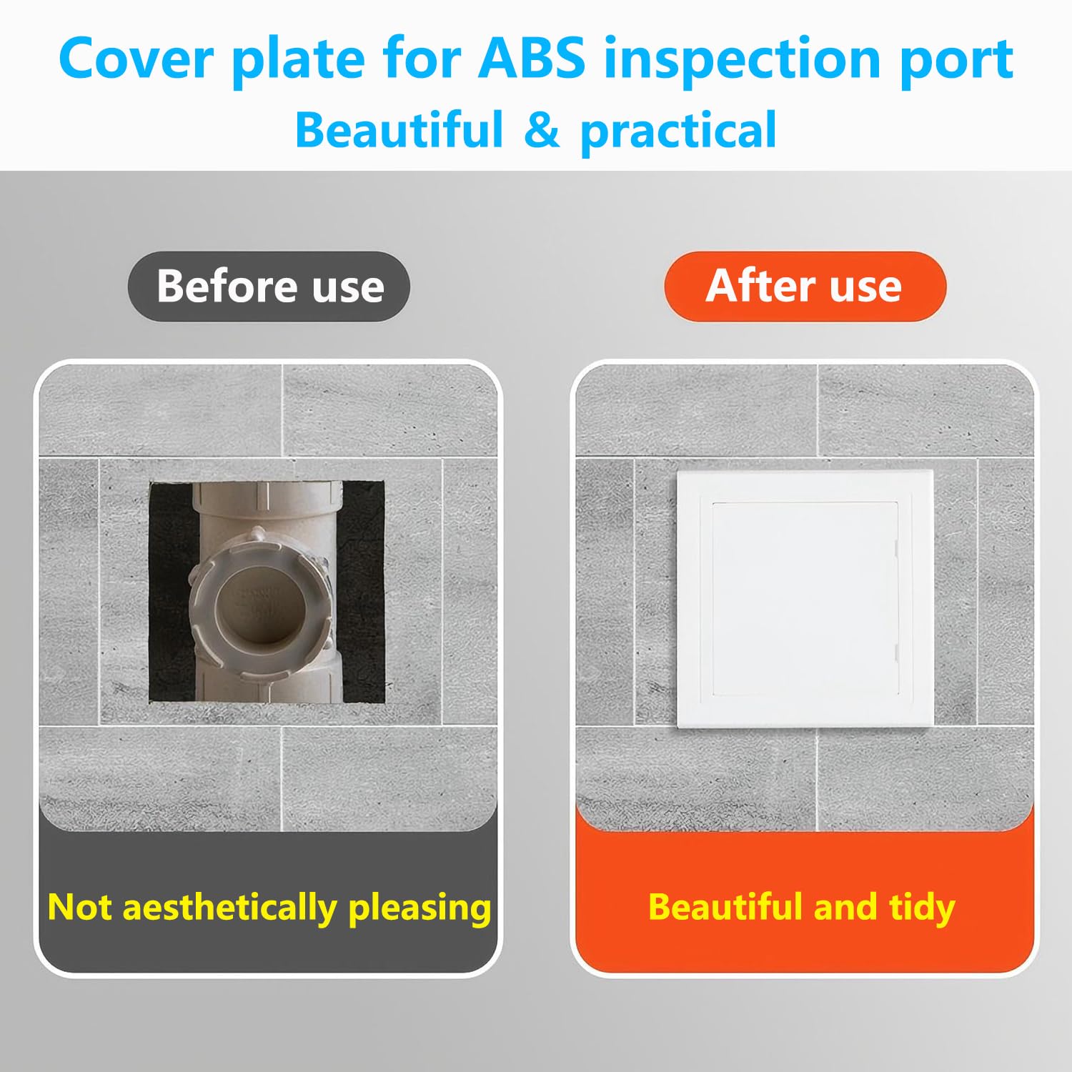 Qrity 4x6 Inch(100×150mm) Access Panel, Paintable Easy Access Doors, ABS Plastic Inspection Hatch with Installation Screws - Image 3