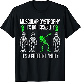 Muscular Dystrophy Awareness Dabbing Ability Green Ribbon T-Shirt