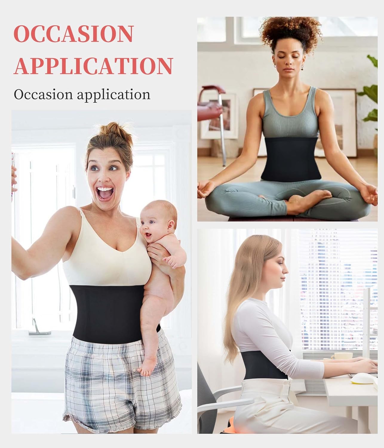 AOSBOEI Waist Trainer Shapewear Tummy Control Waist Cincher Girdle Body Shaper Postpartum Recovery Belt Belly Band Wrap - Image 5