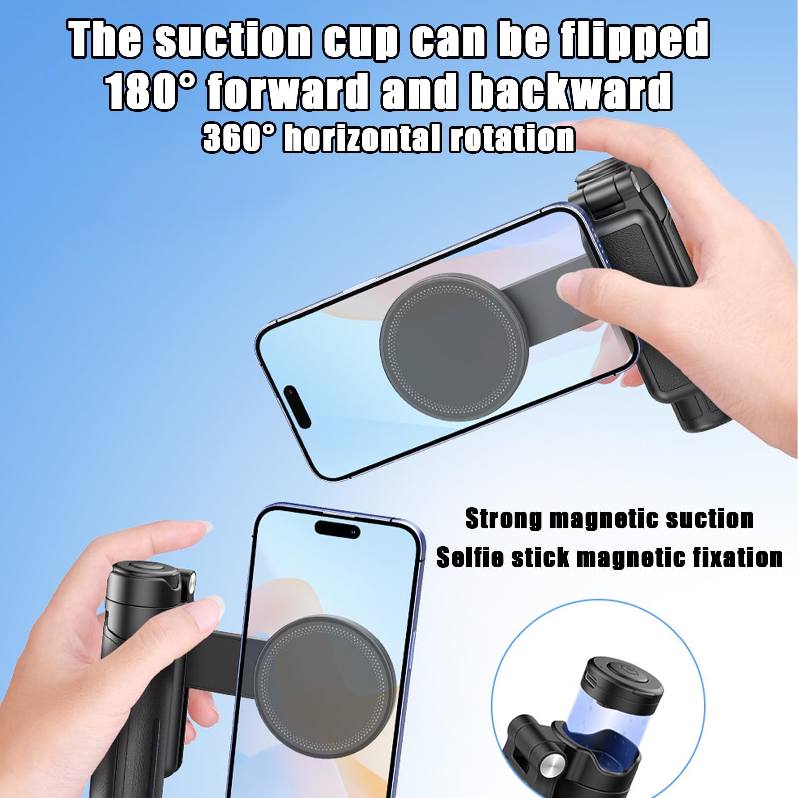 Treppiede Magnetico Per Telefono Supporto Portatile Di Piccole Dimensioni | Supporto Magnetico Per Telefono Da Scrivania Viaggi, Vlogging, Registrazione Golf, Fotografia Con Smartphone