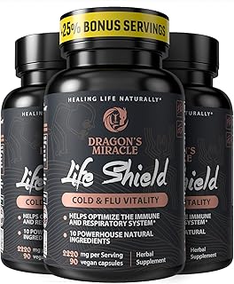 Natural Immune Support Supplement with Monolaurin, 3 Bottles, 10-in-1 Vegan and Gluten-Free, Plant Based Supplement for Healthy Respiratory and Digestive System, Cold and Flu Relief