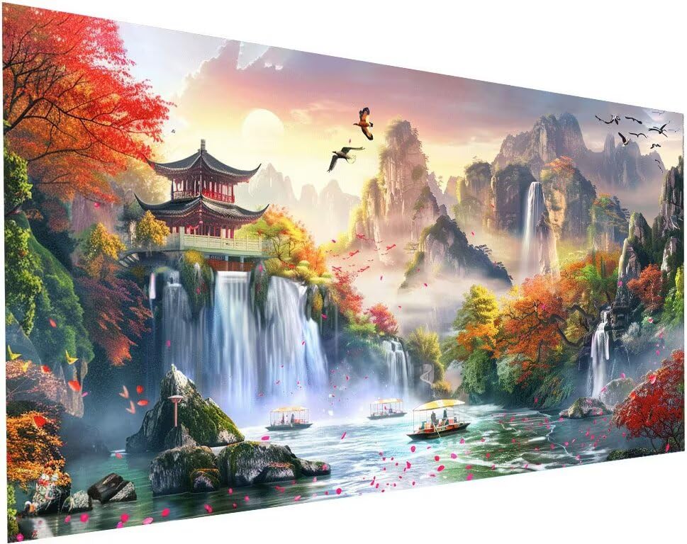 Broderie Diamant kit Complet Paysage pour une Déco Maison Relaxante