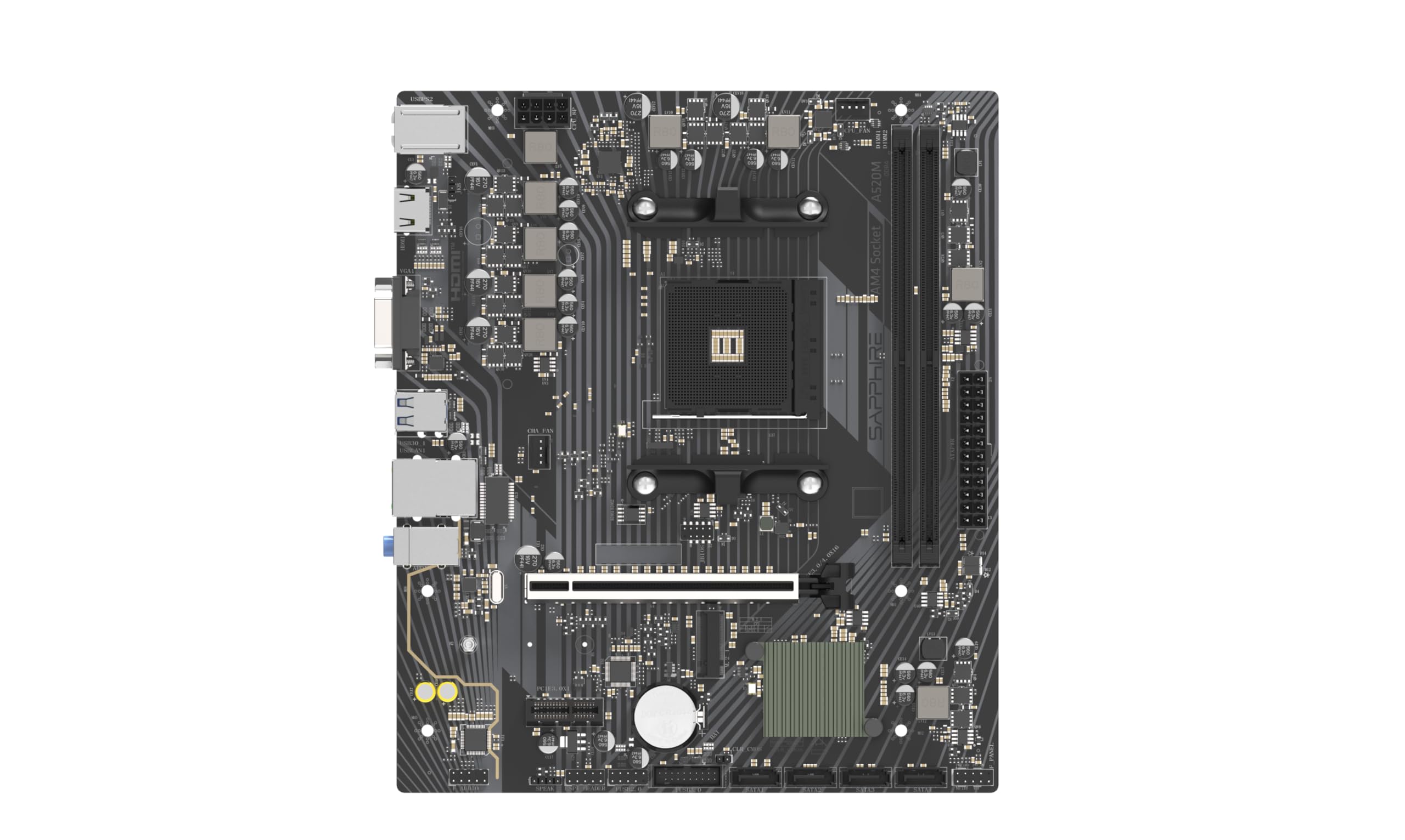 SAPPHIRE ANAKART AMD AM4 MATX A520M-E 52119-04-40G