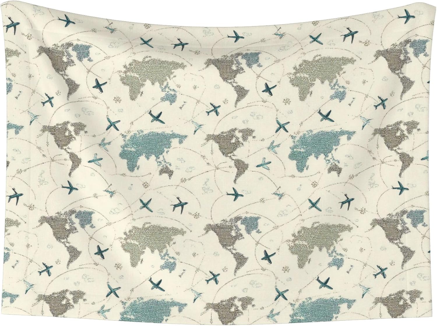 Pet Blanket Cover for Dogs Cats Couch Bed(Airplane Routes Around The World,Small)