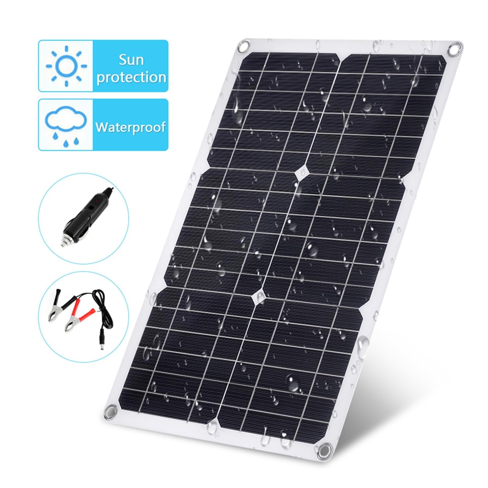 Kit pannello solare 200W / 400W Carica batteria con controller Porta USB Batteria a celle solari Banca di alimentazione for telefono RV Car Uscita Ideale(200W 50A Controller)