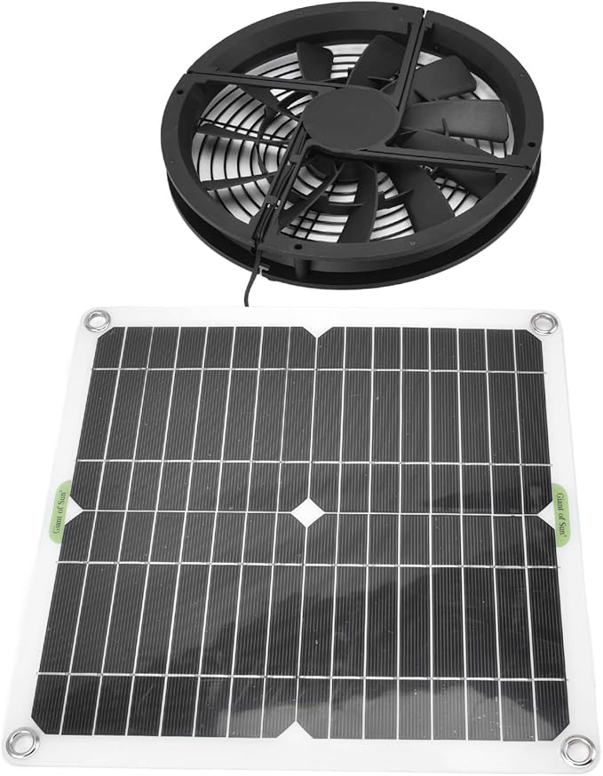 Solar Roof Vent Fan, 100w Waterproof Solar Panel And 9.8