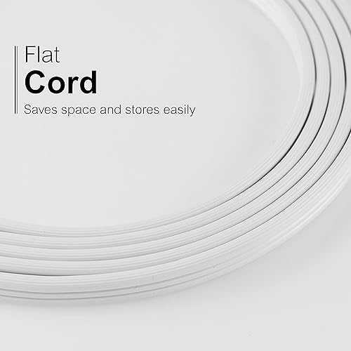 Miniatura 3 de GE Cable de extensión plano de 3 salidas de 3 pies, cable de extensión a tierra con múltiples tomas de corriente, extensor de salida de 3 clavijas,