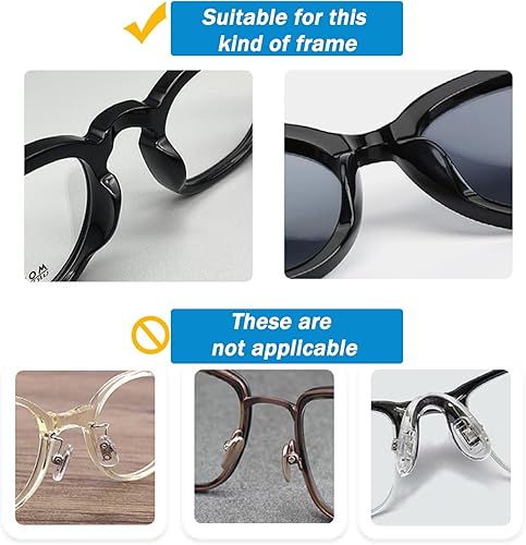 Miniatura 6 de Almohadillas de nariz autoadhesivas con cojín de aire, 10 pares de bolsas de aire antideslizantes de silicona para lentes de sol, blanco, S