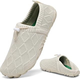 Unisex Barfußschuhe Slip-On Hausschuhe mit Breite Zehenbox für Pendeln Freizeit Park Walking Gr.36-48