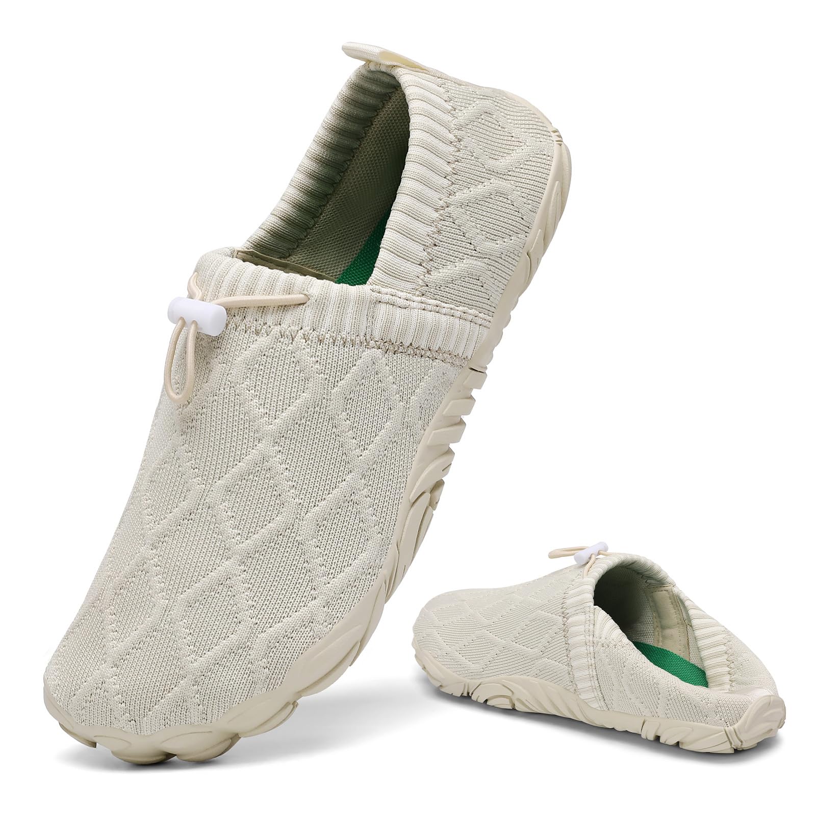 SAGUARO Unisex Barfußschuhe Slip-On Hausschuhe mit Breite Zehenbox für Pendeln Freizeit Park Walking Gr.36-48