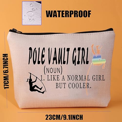 Miniatura 3 de JYTAPP Pole Vaulter Bolsa de maquillaje Pole Vault Regalos Pole Vault Girl Like a Normal Girl But Cooler Makeup Bag Gift For Pole Vaulters Zipper