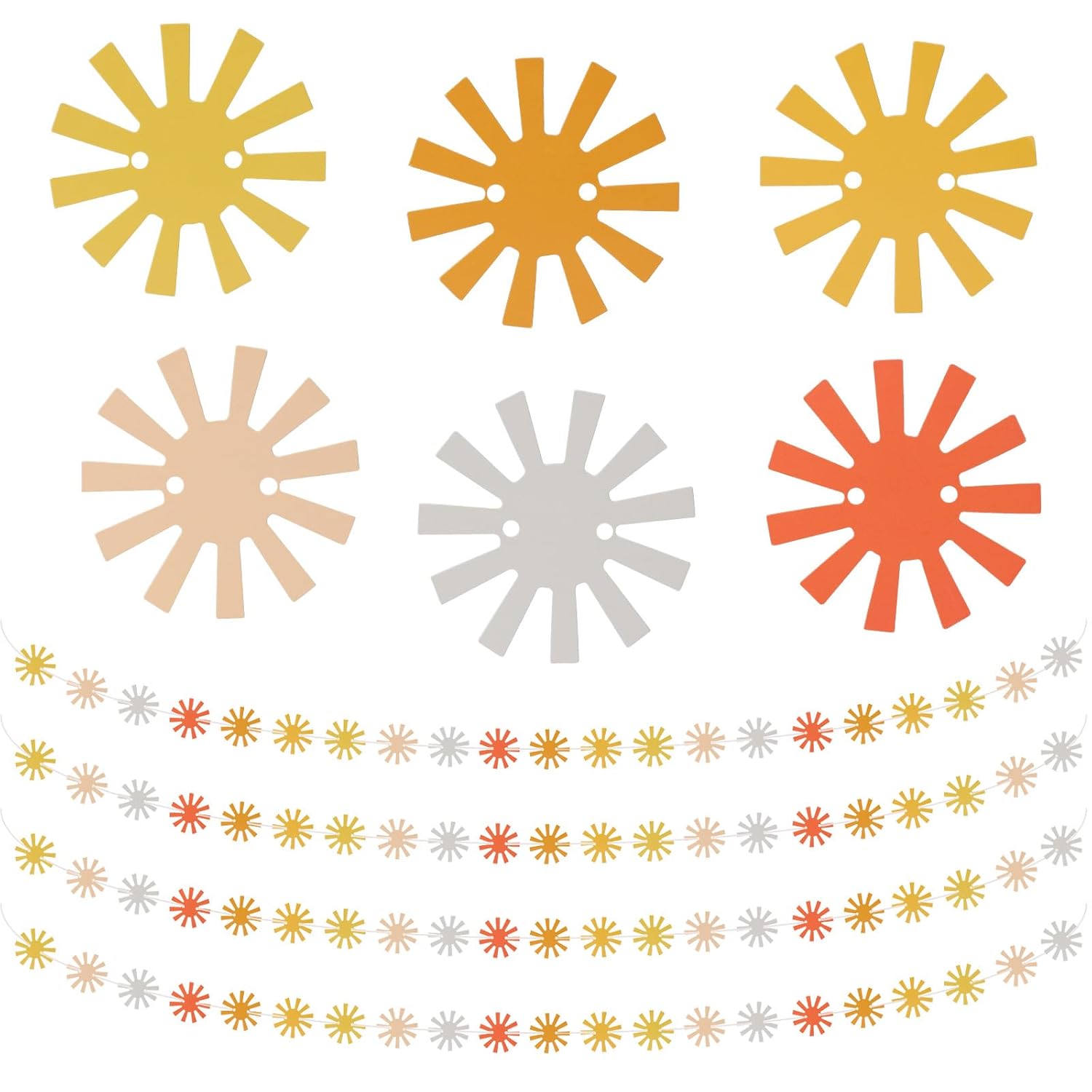 Sunshine Party Decorations Boho Little Sun Garland Sun String Banner ...
