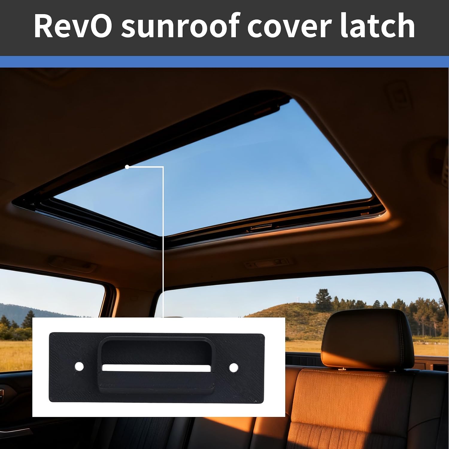 Rear Moonroof Latch, 84900118 Rear Sunroof Latch Sun Roof Retainer with Screws Compatible with Traverse Enclave Acadia Rev 0