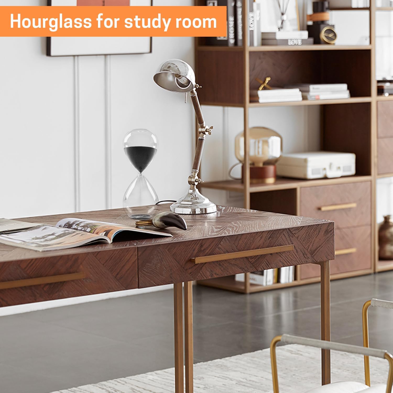 SWISSELITE Hourglass Sand Timers, Hourglass Sand Clock Inspired Glass