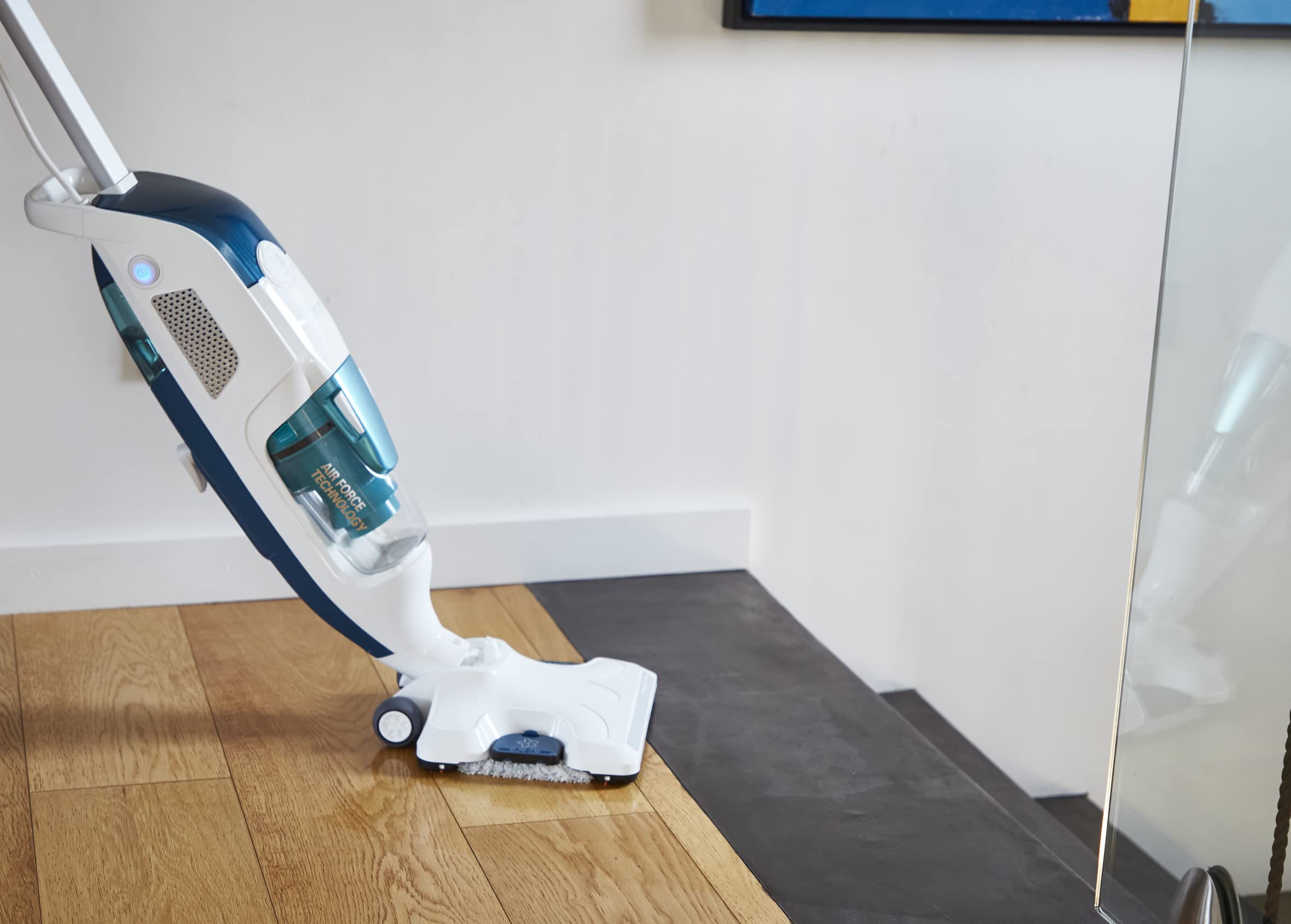Rowenta RY7757 Clean & Steam Revolution Aspirapolvere a Vapore, Lavapavimenti Multisuperficie, Aspira, Lava e Igienizza Insieme, Elimina Germi e Batteri, Serbatoio Amovibile, Senza Sacco