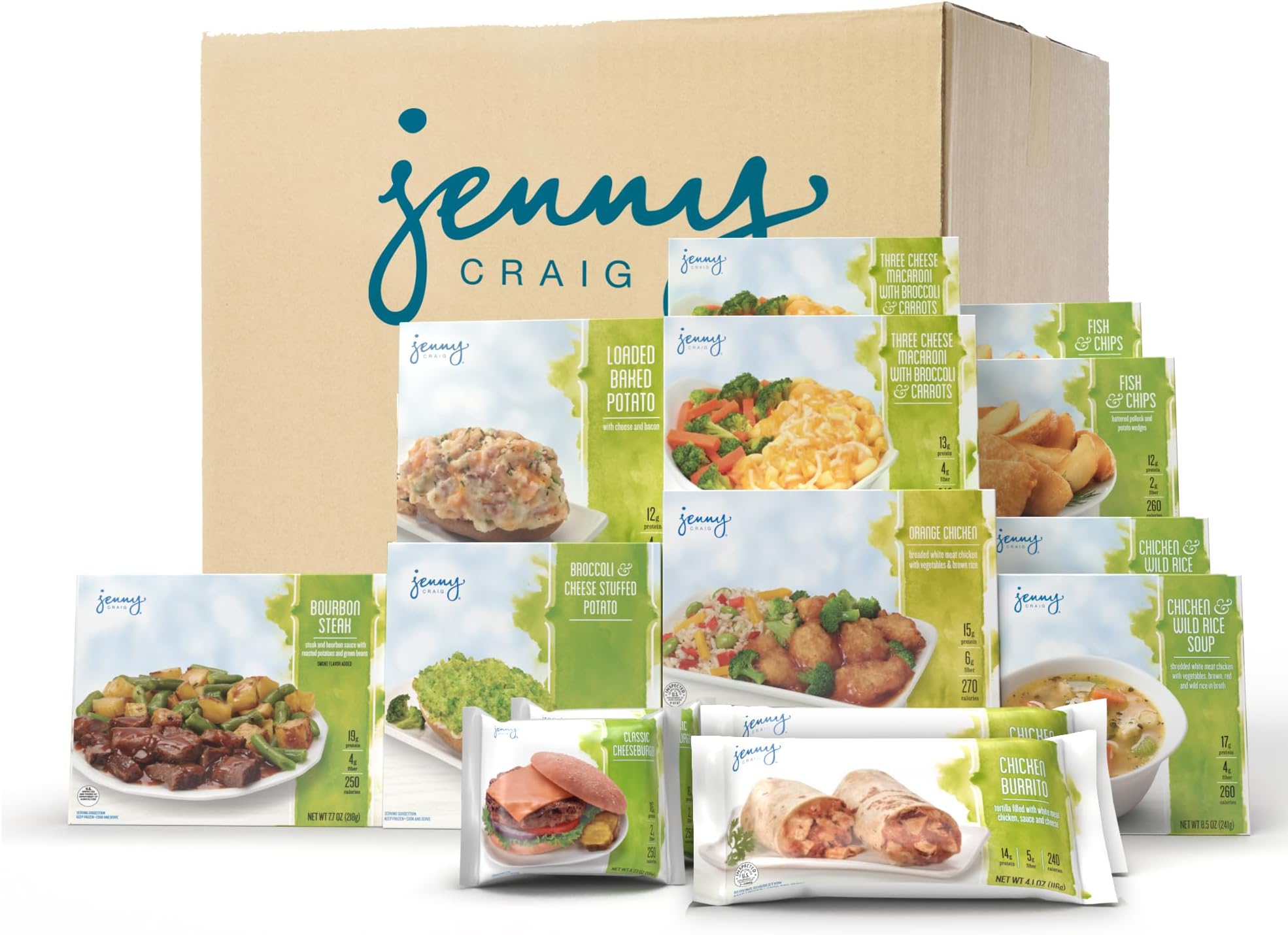 14-Count Entrée Kit Menu 2 – Frozen Meal Kit includes 14 Full Entrées to make living better delicious, nutritious and convenient! Enjoy Prepared Meals, Eat Better, and Love the New You!