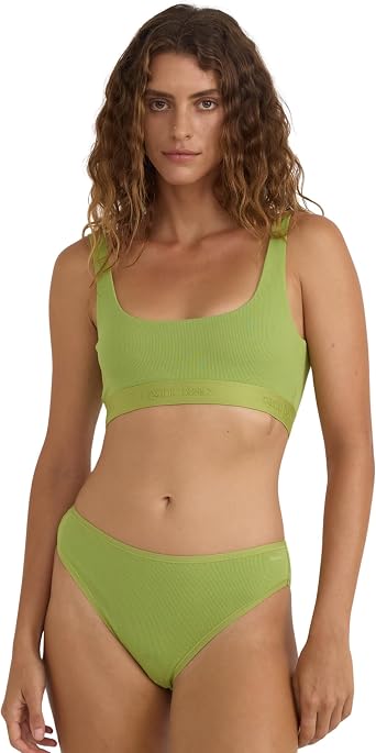 Organic Basics Womens Core Ribbed Cotton Tank Top Bralette