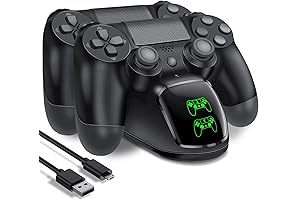 Fast-Charging PS4 Controller Charger Dock Station with Cable