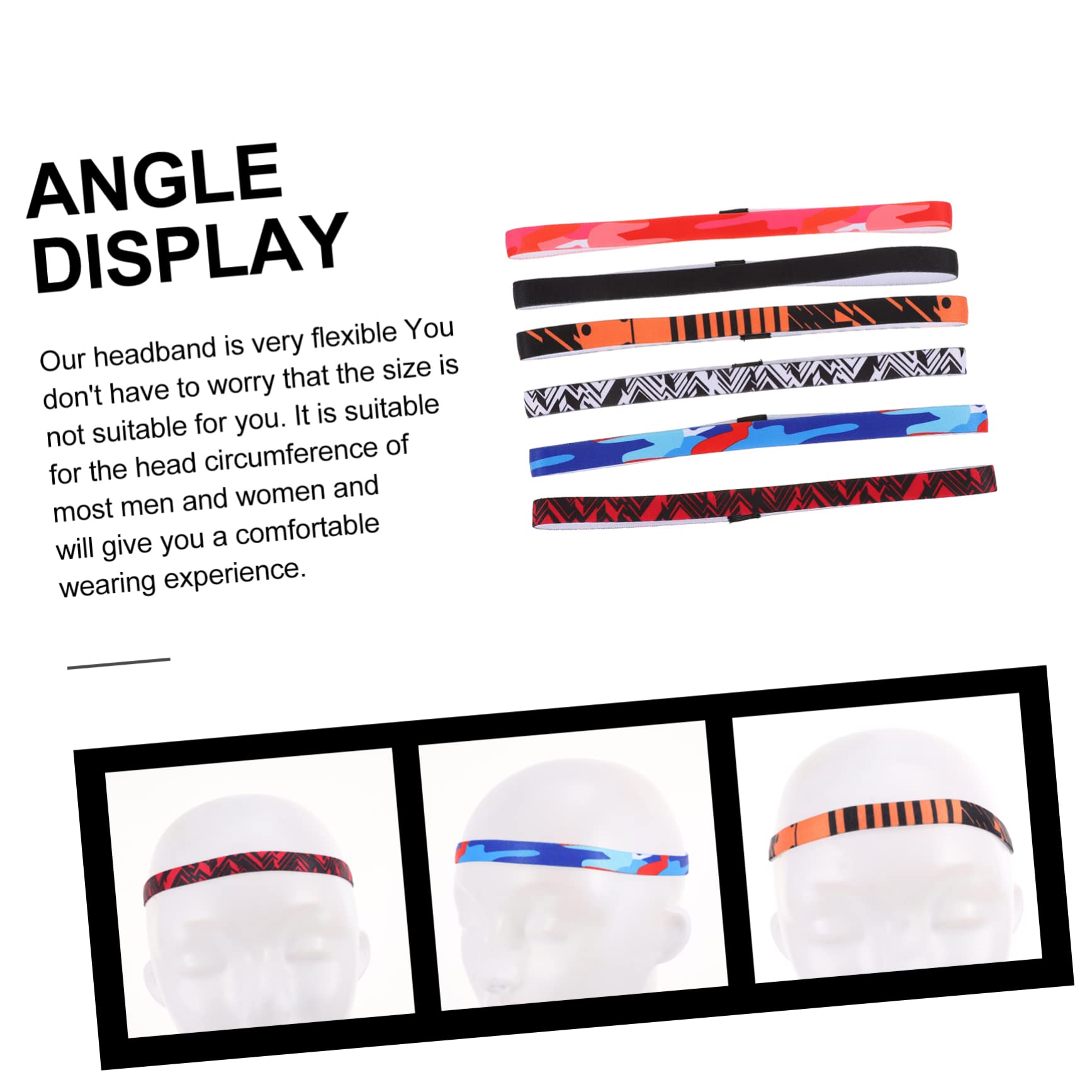 SUPVOX Bandeau De Sport Bandes D'entraînement Bandeaux D'entraînement pour Femmes Bande De Cheveux Bandeaux Hommes Bandeaux Garçons Bandana Groupe Fibre Composite