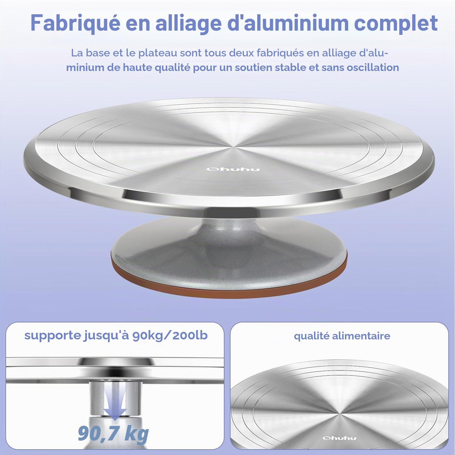 Ohuhu Plateau Tournant Patisserie, 30 cm Plateau Tournant Gateau, Plateau Tournant Décoration De Gâteau pour la Fabrication de Gâteaux, Cadeau pour Femme