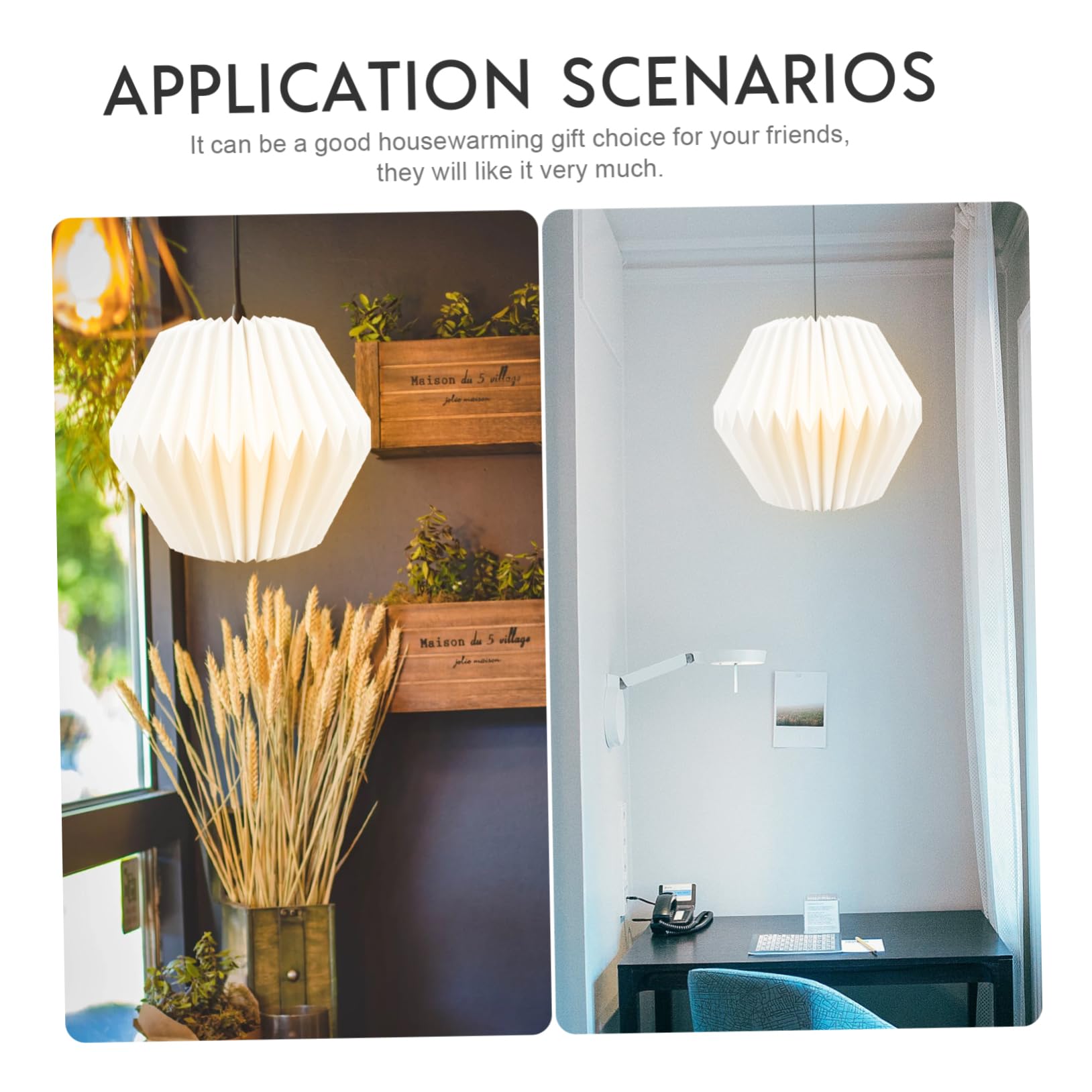 DOITOOL 2pezzi Lampadario Sospensione Stile Nordico Paralume Geometrico Artigianale Per Decorazione Casa e Camera Da Letto Accessorio Luminoso Elegante e Creativo