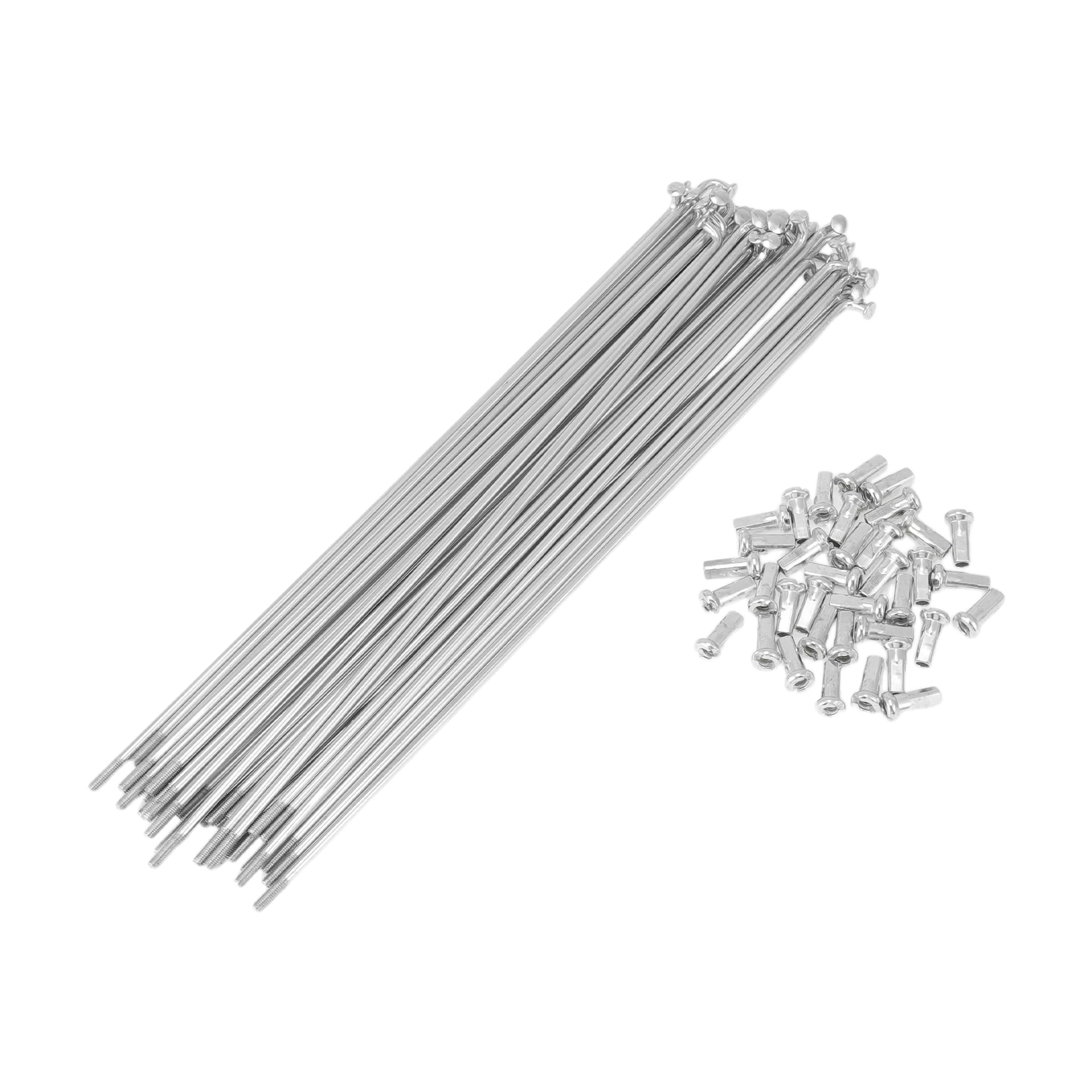 Motoforti 36 Set 12G Bicycle Spokes 203mm 45 Steel Galvanized Silver Tone