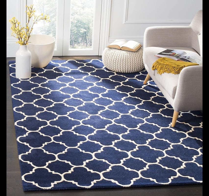 Image of Carpets and Rugs Handwoven Woolen Thick Floral and Contemporary Design for Area Rugs, Carpets for Living Room, Bedroom, Hall Size 3x4 feet (90x120 cm)