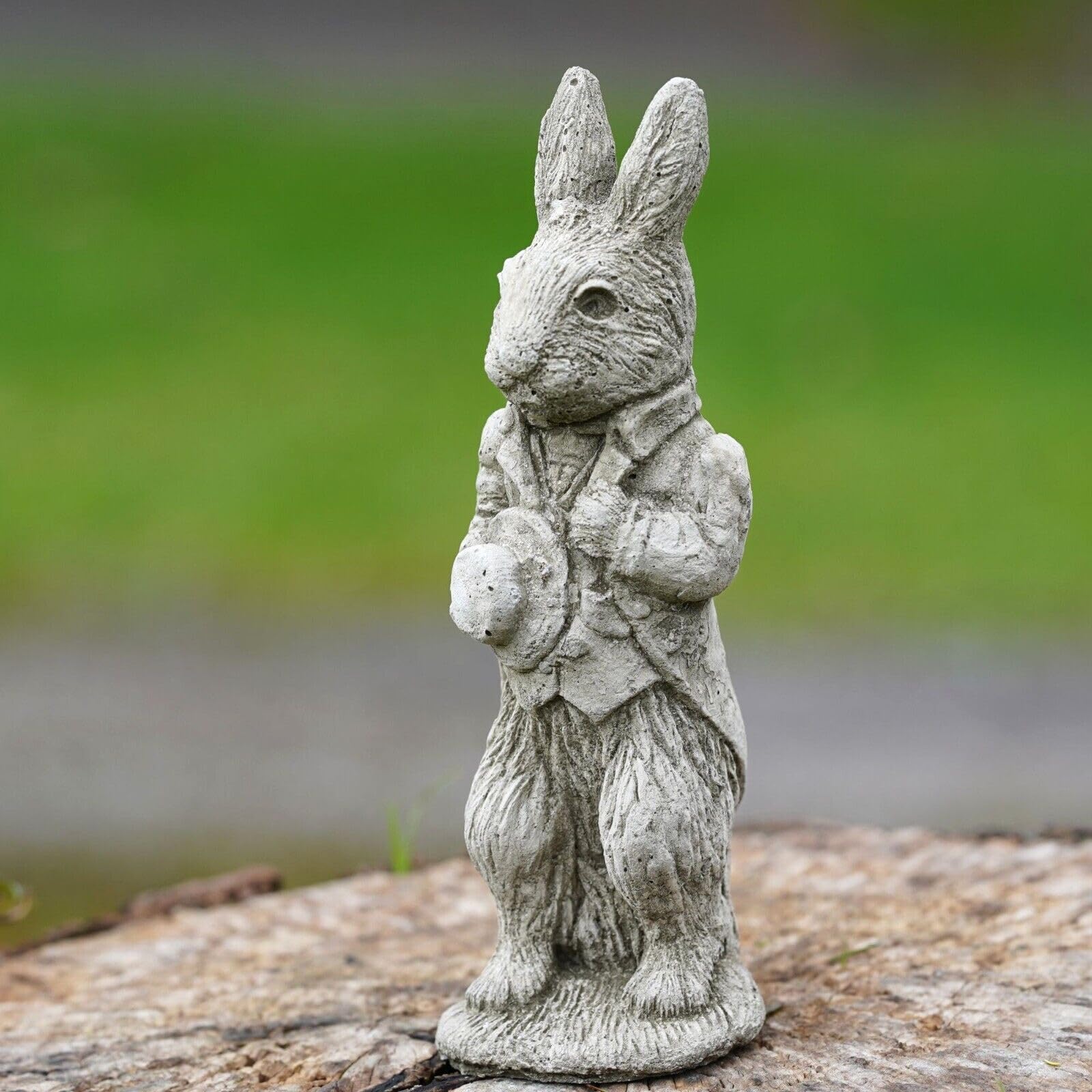 Mini Peter Rabbit Stone Statue | Outdoor Garden Ornament Jemima Sculpture Decor