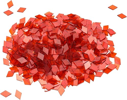 HJRTIUOH Azulejos de mosaico de diamante de 3.5 onzas, mosaico de vidrio de mica a granel de alta transparencia, manualidades y decoración del