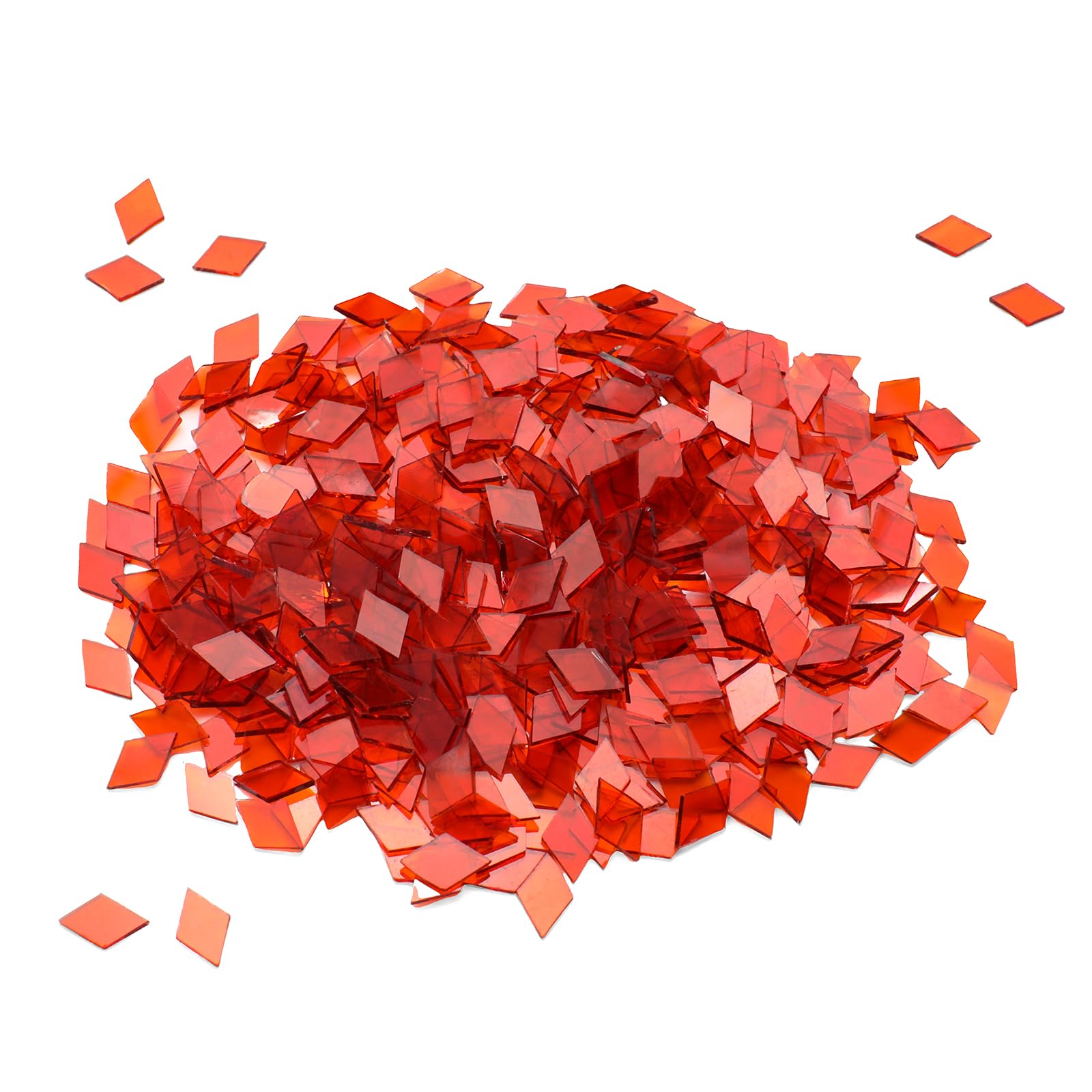 Mosaïque diamant en verre teinté mica rougeâtre pour loisirs créatifs et décoration