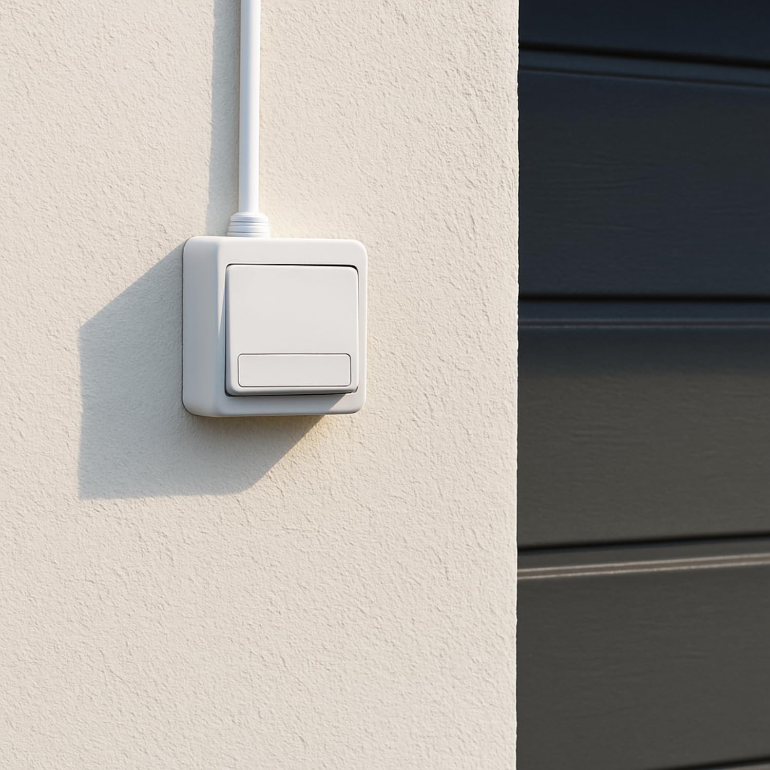 Pulsante campanello, targhetta per nome IP54, All-in-One, serie G1, bianco puro