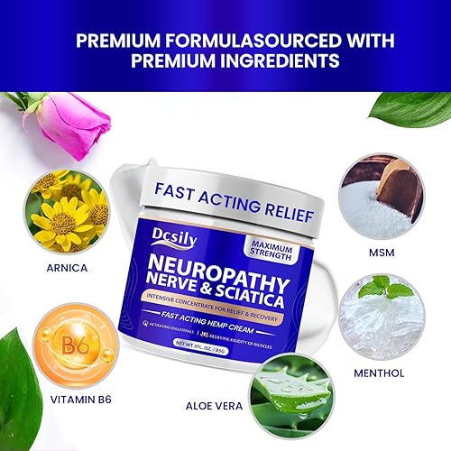 Miniatura 6 de Thrudove Crema de ciática y neuropatía - Crema de árnica para neuropatía para nervios y ciática, gel de árnica para nervios, manos, pies, piernas,