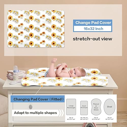 Miniatura 4 de KAINSY Juego de ropa de cama personalizado para cuna para bebé, juegos de cuna de bebé personalizados con nombre, juego de ropa de cama de guardería