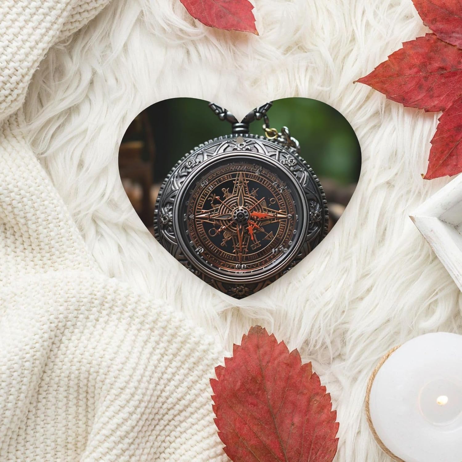 Car Air Freshener 24 PCS Norse Runes Compass Hanging Car Air Fresheners Auto Interior Decor Card Freshener Strong Scented Card Lavender Cars Scents for Office Bedroom Close Drawer Heart Shape