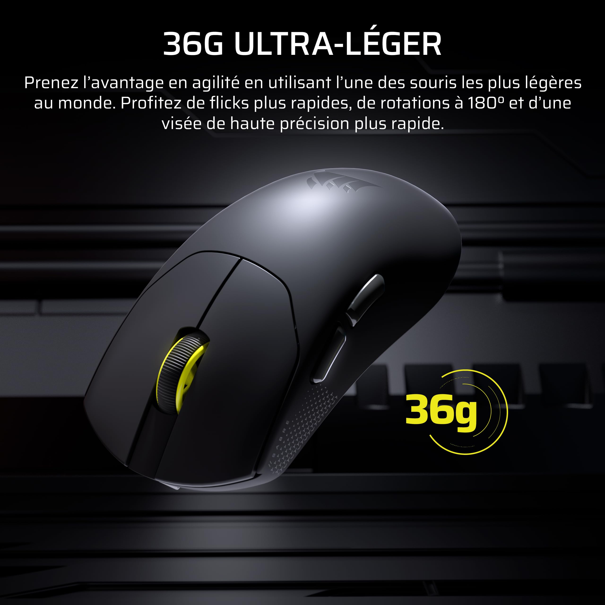 Corsair Sabre v2 Pro Ultralégère sans Fil Souris Gaming, 33 000 DPI – Noir
