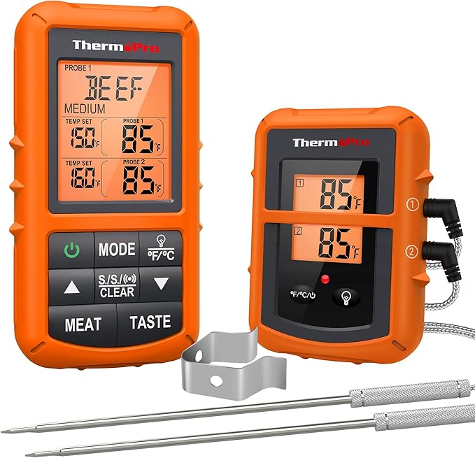 ThermoPro TP20 500FT Wireless Meat Thermometer with Dual Meat Probe