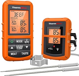 ThermoPro TP20 500FT Wireless Meat Thermometer with Dual Meat Probe, Dig...