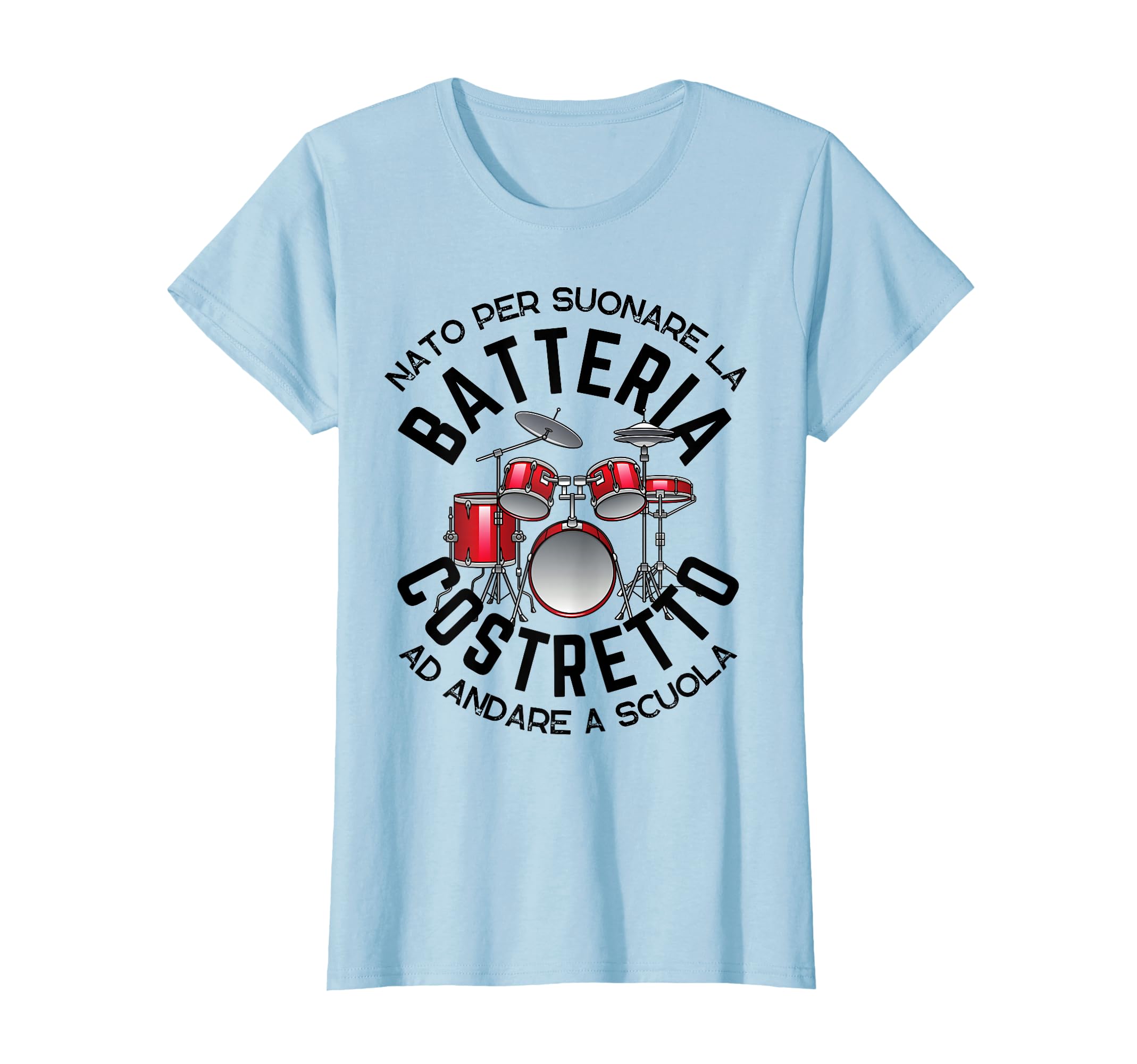 Drumming T-Shirt Drum Batteria On The Cervello Divertente da Uomo Kit