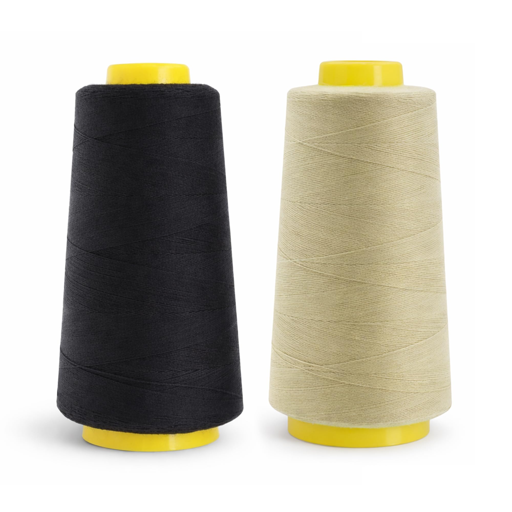 Mandala Crafts Black Beige Mercerized Cotton Thread for Sewing Quilting
