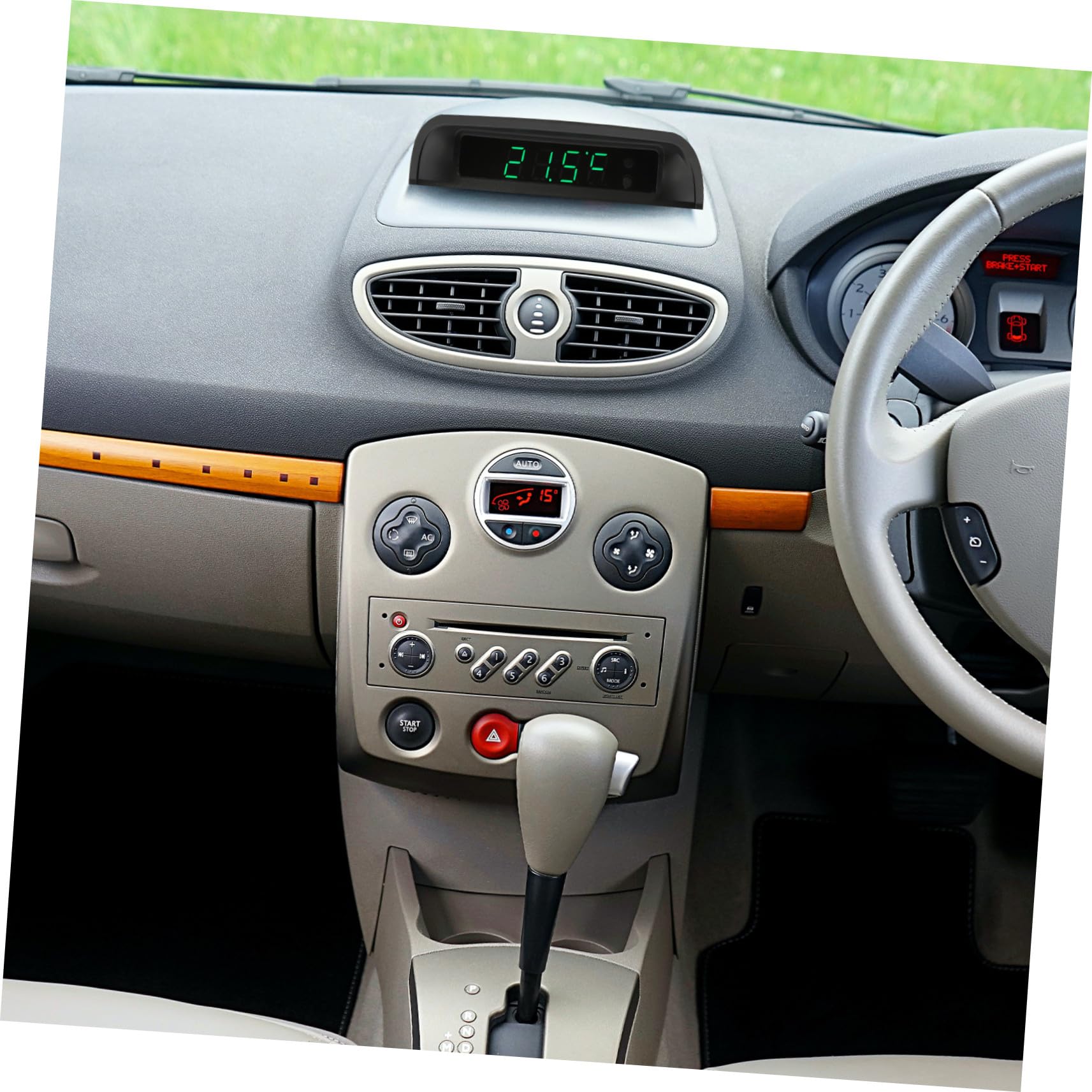 OUNONA 3 Piezas reloj electronico solar reloj del tablero del coche reloj digital de coche termómetro coche termometro para coche relojes termómetro digital reloj de alta precisión número