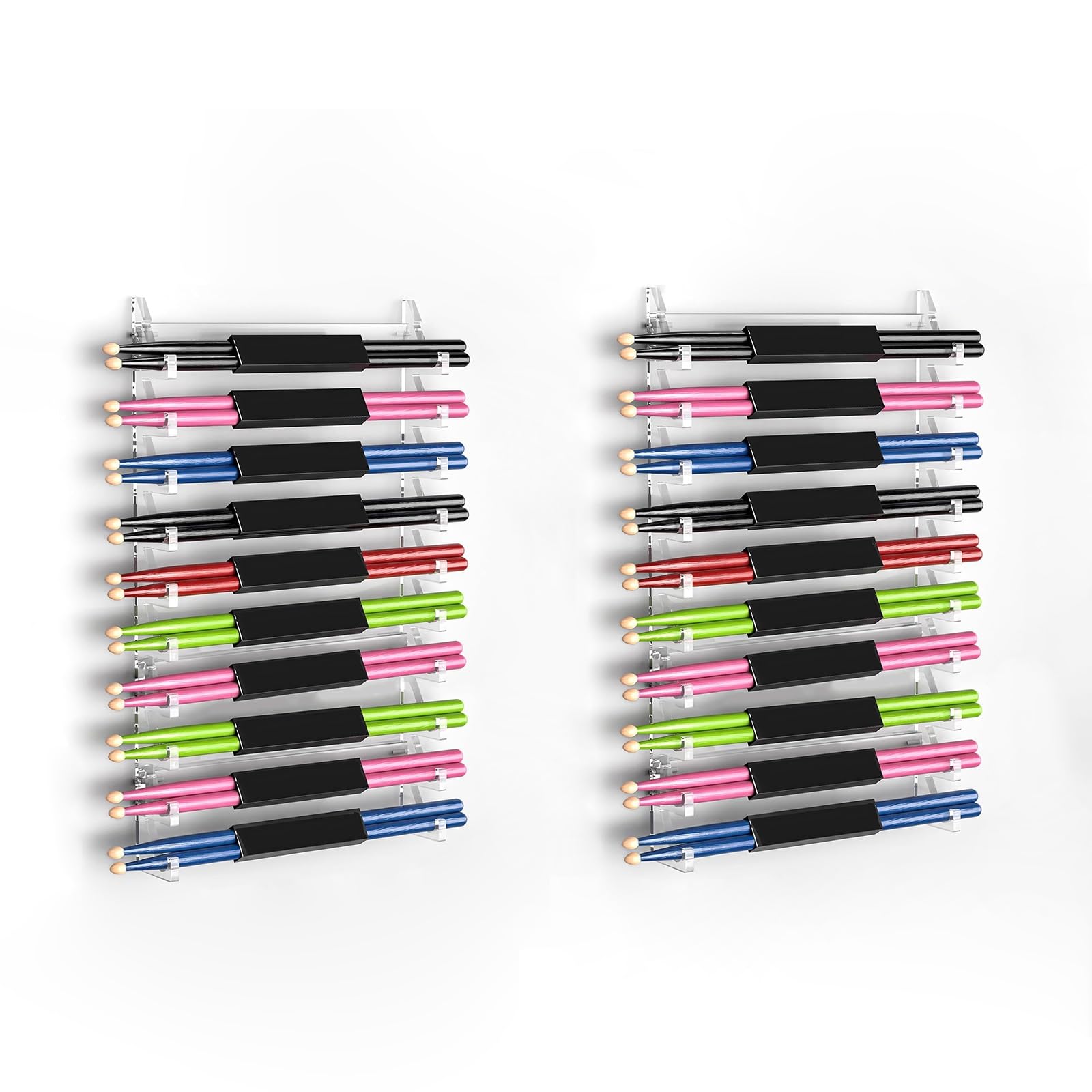 Acryl-Trommel Display-Ständer 2 Stück Drumstick-Halter, Drumstick-Ausstellungsständer für Präsentieren und Sammeln von Drumsticks, Zubehör für Drumstick-Sammlung – Geschenk für Schlagzeuger