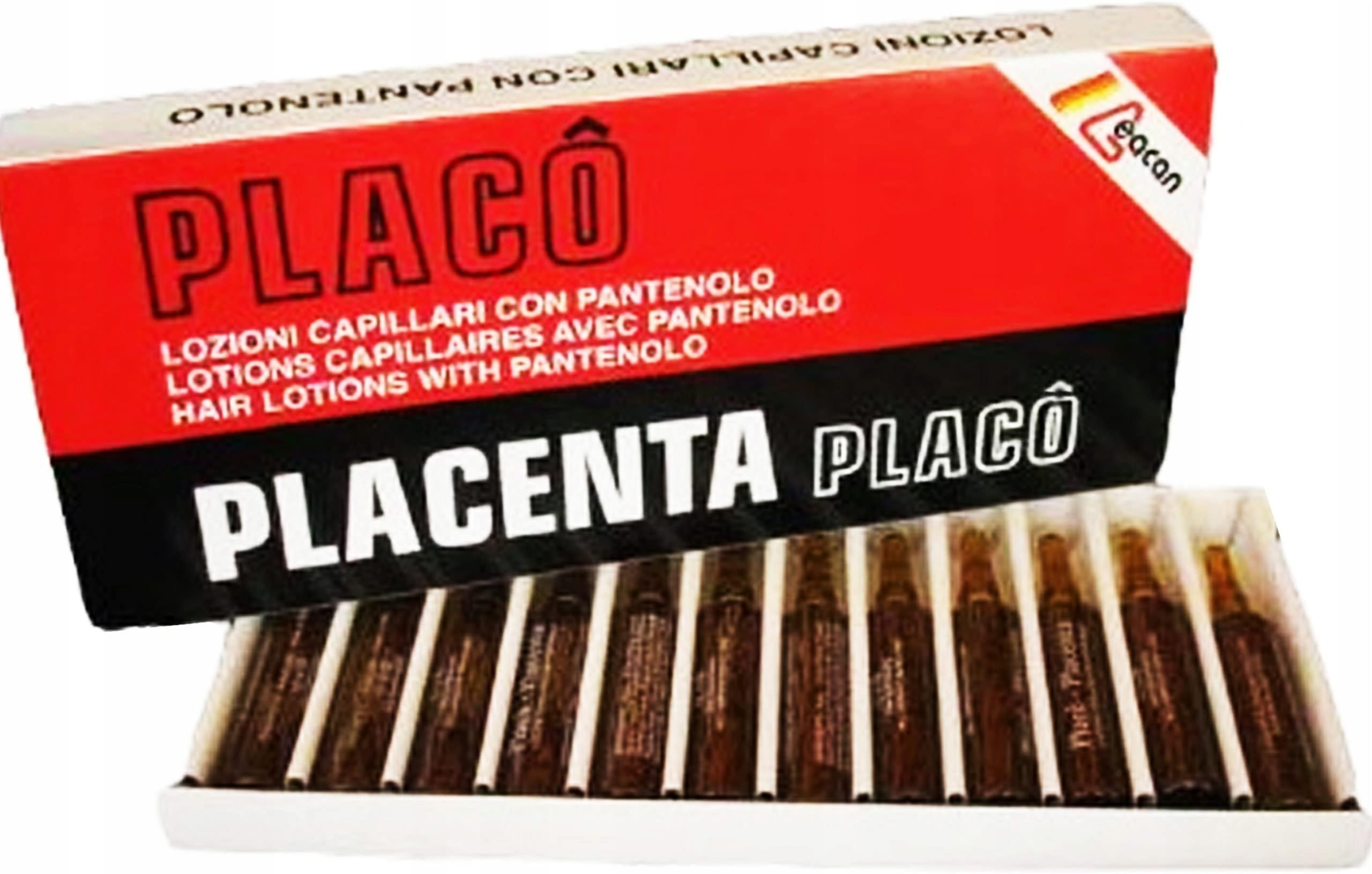 3 x PLACENTA PLACO FOR HAIR INTENSIVE TREATMENT AMPOULES AGAINST HAIR LOSS 12X10ml